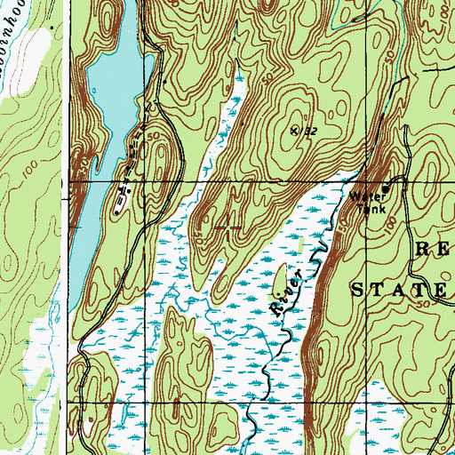 Topographic Map of Josephine Newman Sanctuary, ME