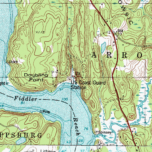Topographic Map of Kennebec River Light Station, ME