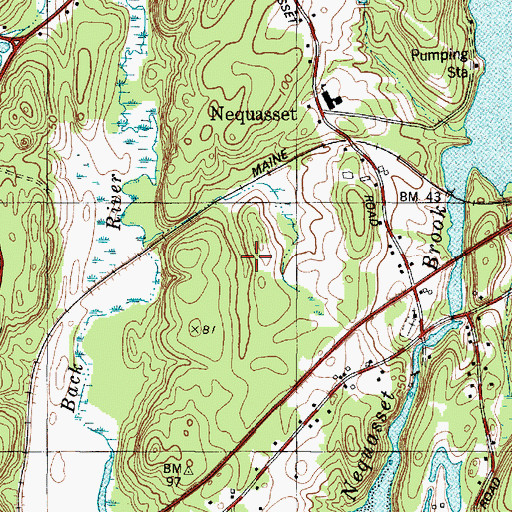 Topographic Map of Kennebec School (historical), ME