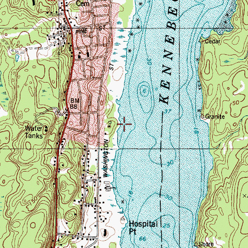 Topographic Map of Maritime History Building, ME