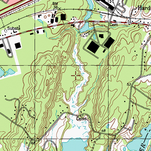 Topographic Map of Mid Coast Hospital, ME