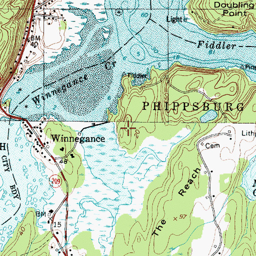 Topographic Map of Old Mill Pond, ME
