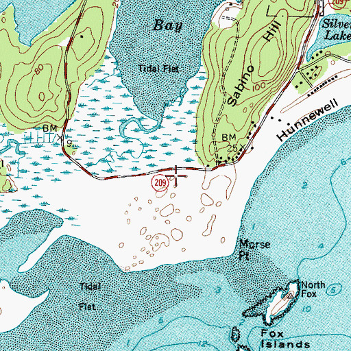 Topographic Map of Popham Beach State Park, ME