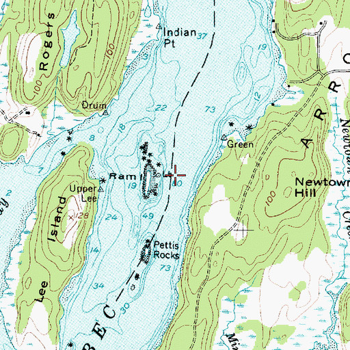 Topographic Map of Ram Island Light, ME