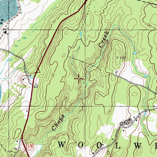 Topographic Map of Robert P Tristam Coffin Wildflower Sanctuary, ME