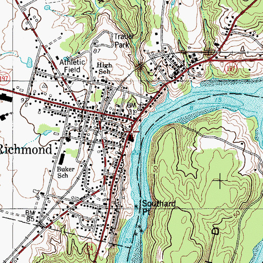Topographic Map of Saint Alexander Nevsky Church, ME