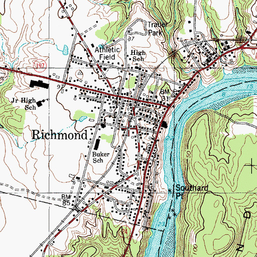 Topographic Map of Saint Matthias Church, ME