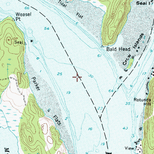 Topographic Map of Striped Bass Passage, ME