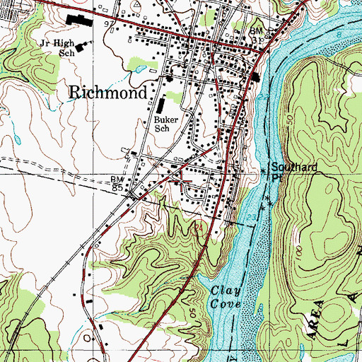 Topographic Map of Ukranian Orthodox Church, ME