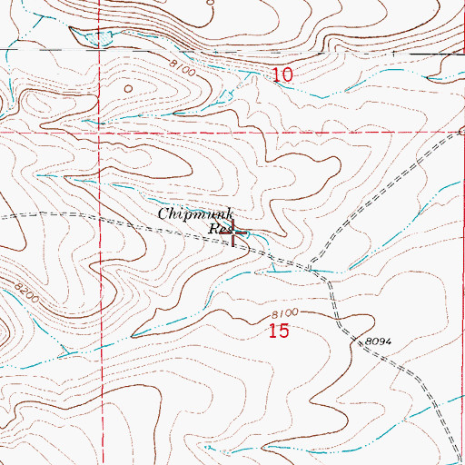 Topographic Map of Chipmunk Reservoir, CO