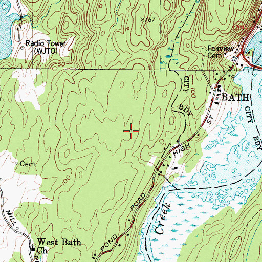 Topographic Map of West Side Hill, ME