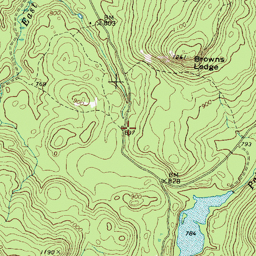 Topographic Map of Bennett School (historical), ME