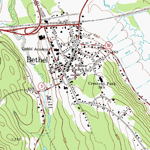 Topographic Map of Bethel Historical Society Regional History Museum, ME