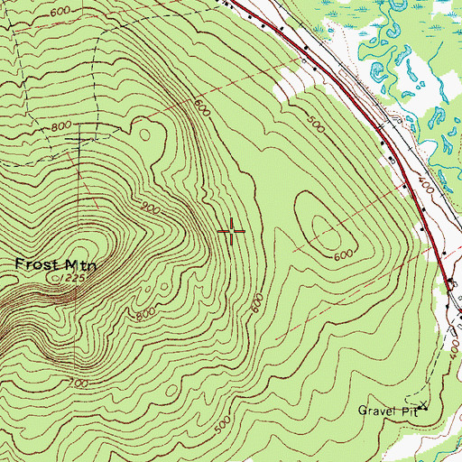Topographic Map of Brownfield Community Church, ME