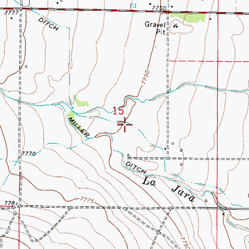Topographic Map of Capulin Ditch, CO