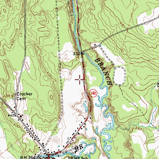 Topographic Map of Buckfield Junior Senior High School, ME