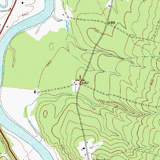 Topographic Map of Carters Cross Country Ski Center, ME