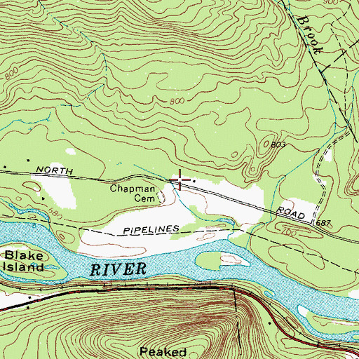 Topographic Map of Chapman School (historical), ME