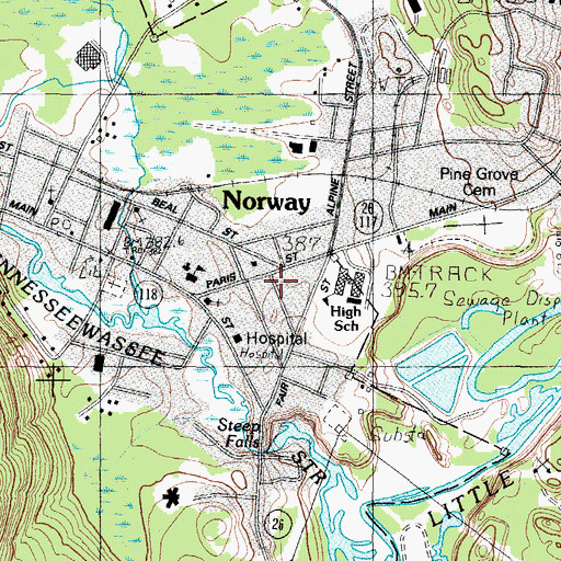 Topographic Map of Christ Church Episcopal, ME