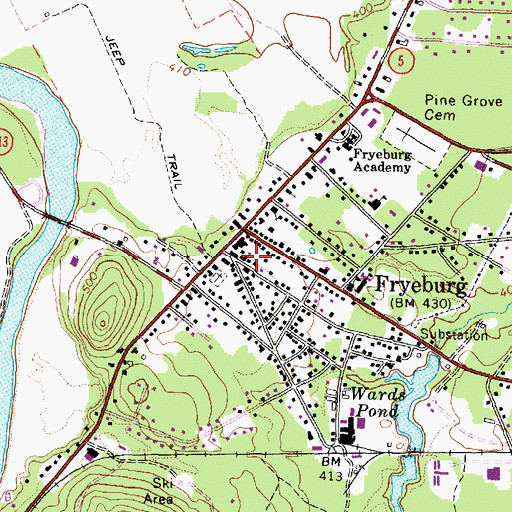 Topographic Map of Church of the New Jerusalem, ME