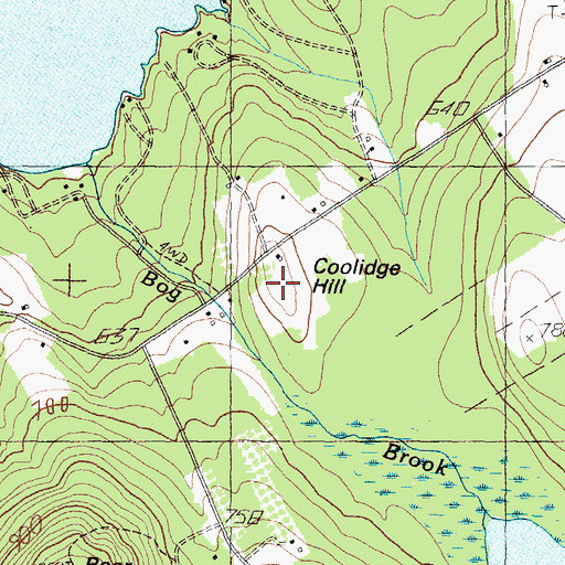 Topographic Map of Coolidge Hill, ME