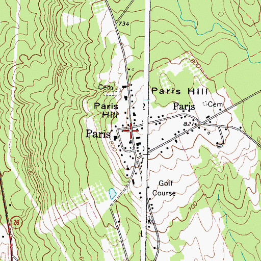 Topographic Map of Courthouse Square, ME