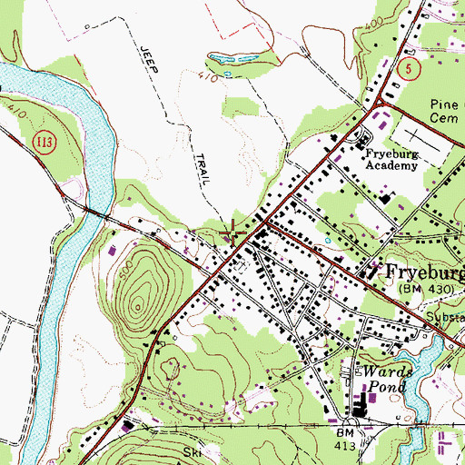 Topographic Map of District Number One Schoolhouse, ME