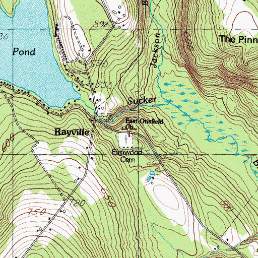 Topographic Map of East Otisfield Church, ME