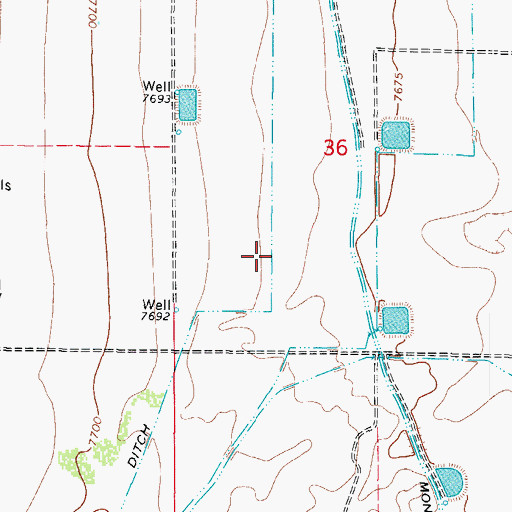 Topographic Map of Scandinavian Ditch, CO