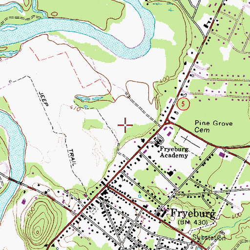 Topographic Map of First Church of Christ Scientist, ME
