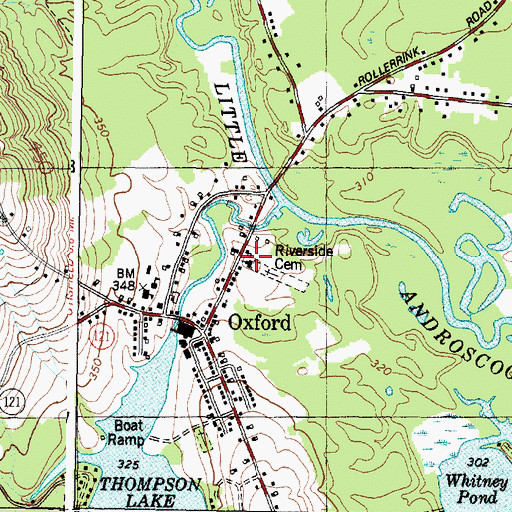 Topographic Map of First Congregational Church, ME
