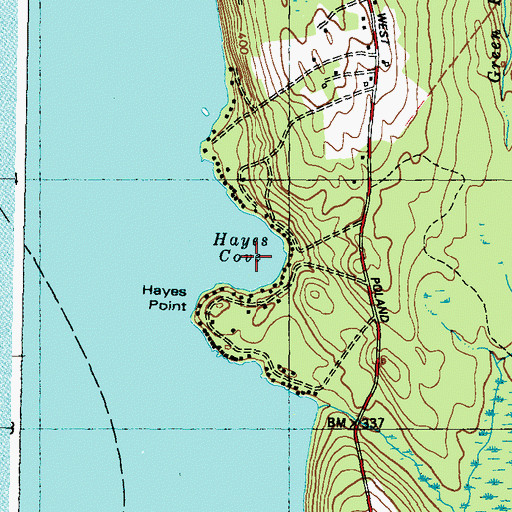 Topographic Map of Haynes Cove, ME