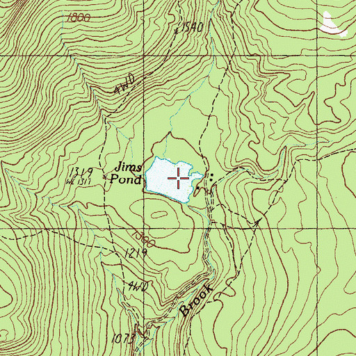 Topographic Map of Jims Pond, ME