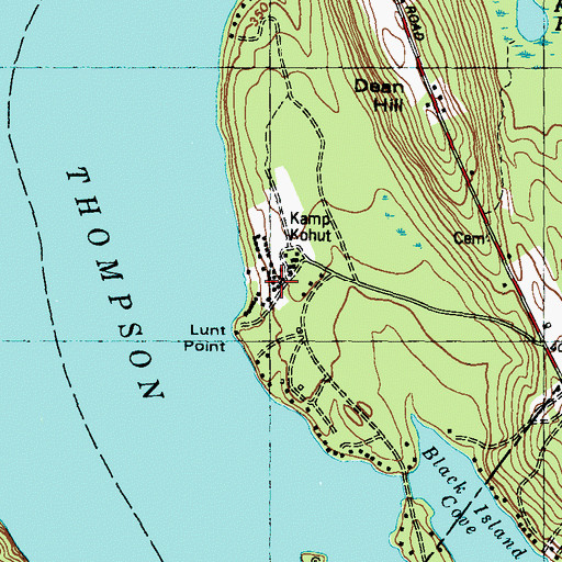 Topographic Map of Kamp Kohut, ME