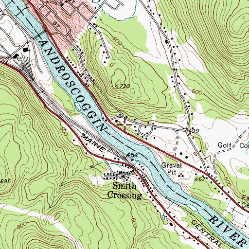 Topographic Map of Kingdom Hall of Jehovahs Witnesses, ME