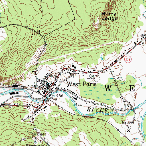 Topographic Map of Legion Memorial School (historical), ME