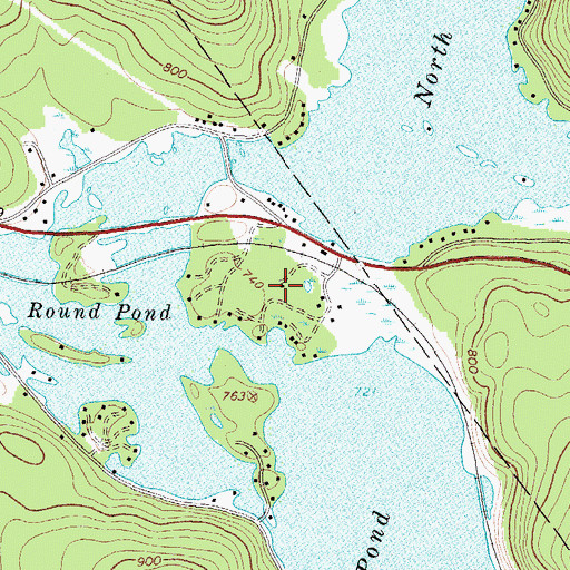 Topographic Map of Littlefield Beaches Campground, ME