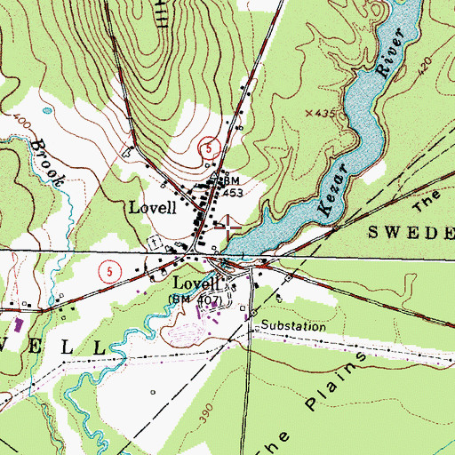 Topographic Map of Lovell United Church of Christ, ME