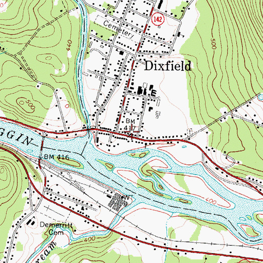Topographic Map of Ludden Memorial Library, ME