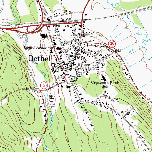 Topographic Map of Moses Mason House Museum, ME