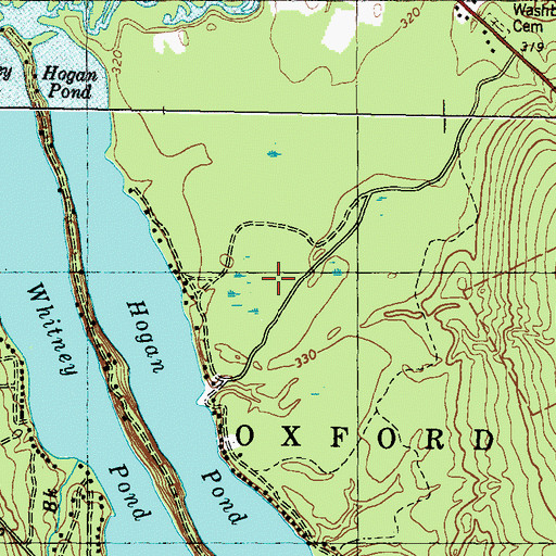 Topographic Map of Muskegan Camping Area, ME