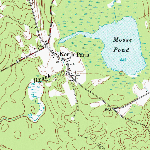 Topographic Map of North Paris Federated Church, ME