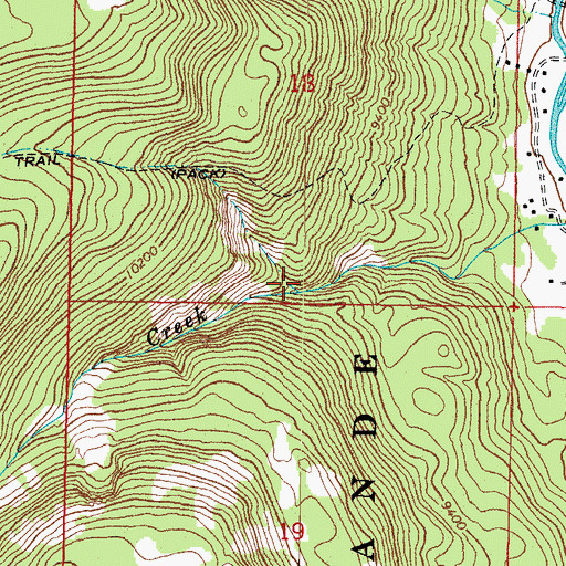 Topographic Map of North Fork Rough Creek, CO