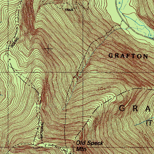 Topographic Map of Old Speck Mountain Trail, ME