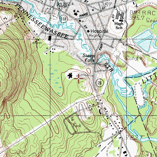 Topographic Map of Oxford Fairgrounds, ME
