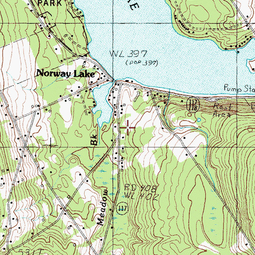 Topographic Map of Oxford Hills Christian Fellowship Church, ME