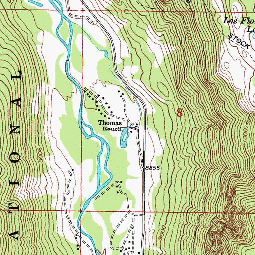 Topographic Map of Thomas Ranch, CO