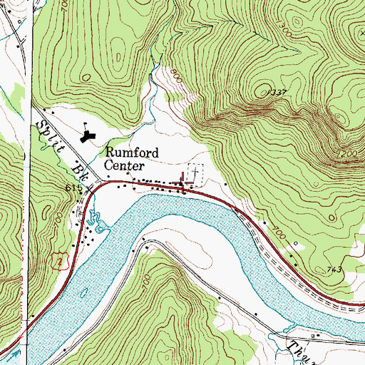 Topographic Map of Praise Assembly of God Church, ME