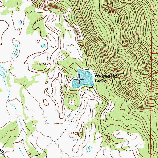 Topographic Map of Ruybalid Lake, CO