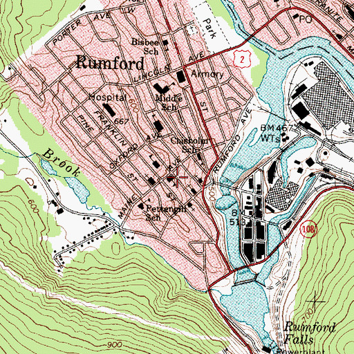 Topographic Map of Holy Savior School, ME